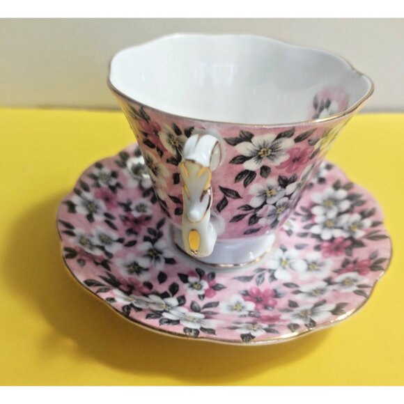 Royal Albert Tea Cup & Saucer set Garden Party Series Pink Surprise - Picture 3 of 11